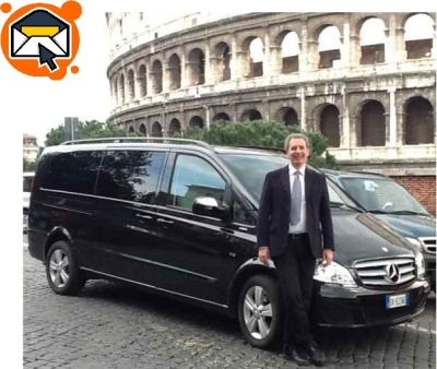 Luciano with a Mercedes Benz V Class